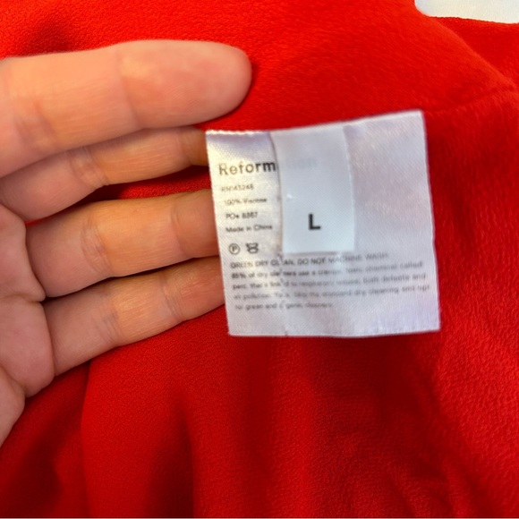 Reformation Monica viscose wrap dress sz L - Picture 8 of 9